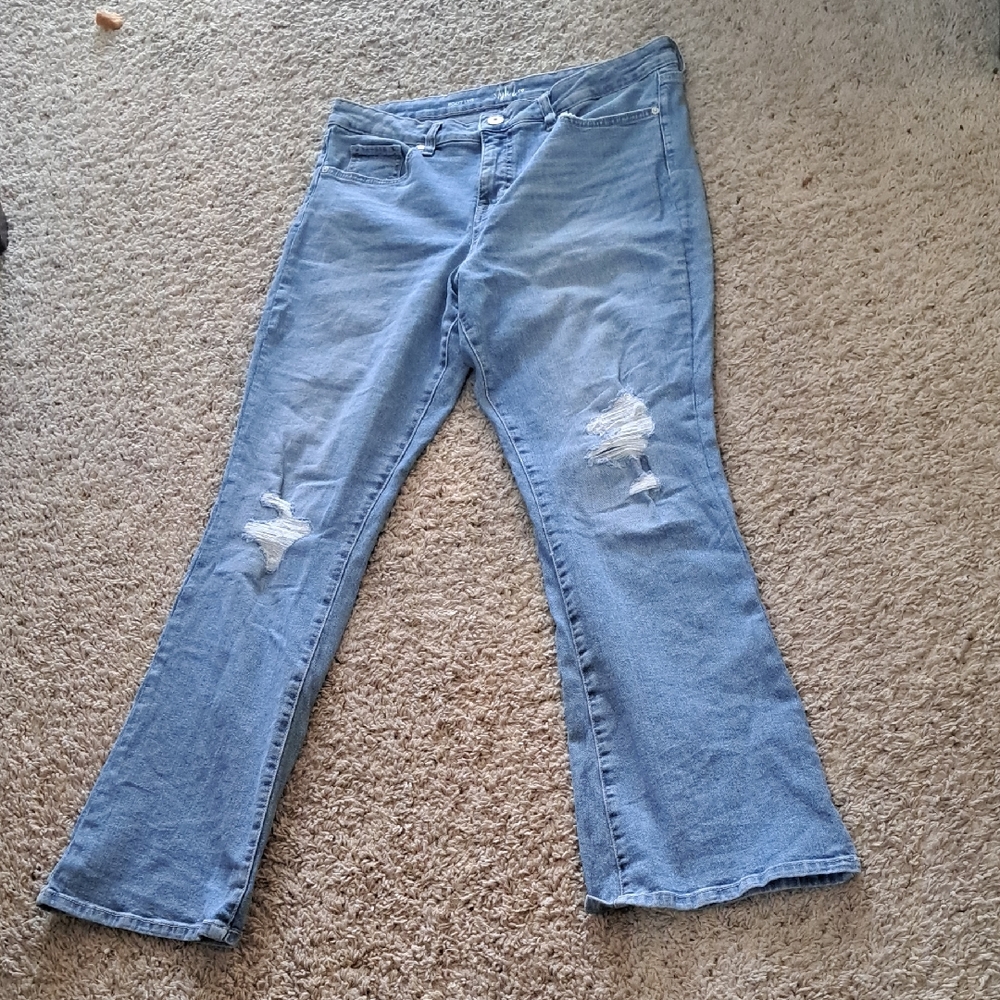 Style & Co. Light Blue Flare Jeans Size 14